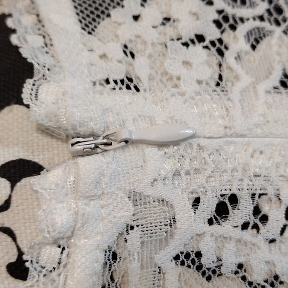 White Evening Dress Night Gown - Picture 7 of 14